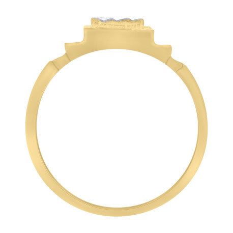 10Kt Gold Initial Letter Ring "L"