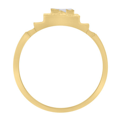 10Kt Gold Initial Letter Ring "T"