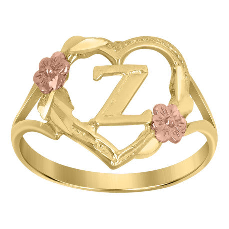 10Kt Gold Initial Letter Ring "Z"