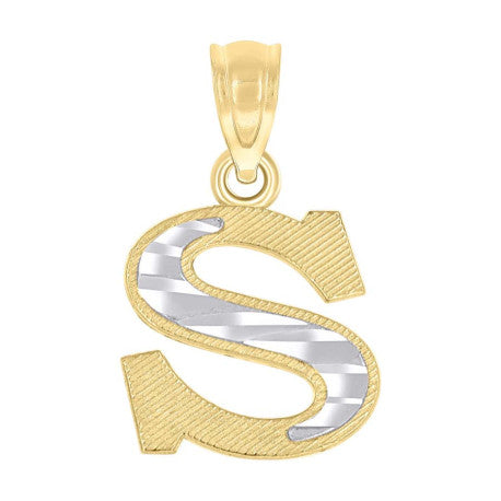 "10Kt Gold Initial Letter "S" Pendant"