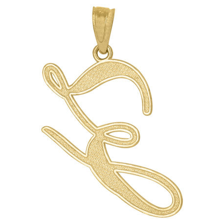 10kt Gold Initial Letter "Z" Pendant