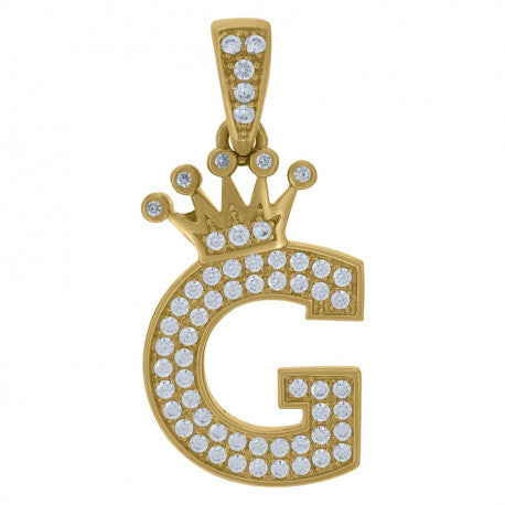 10Kt Gold Initial Pendant "G"