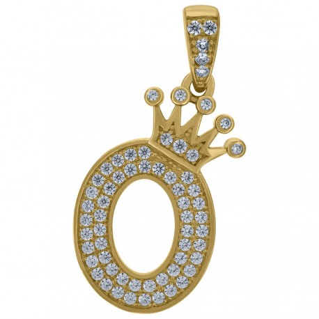 10Kt Gold Initial Pendant "O"