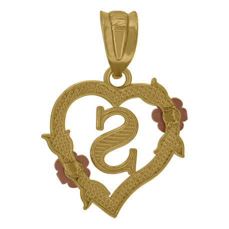10Kt Gold Initial Pendant "S"