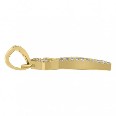 10Kt Gold Initial "R" Letter Pendant