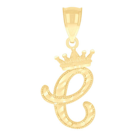 10Kt-Gold Initial"C" Pendant