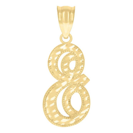 10Kt-Gold Initial"E" Pendant