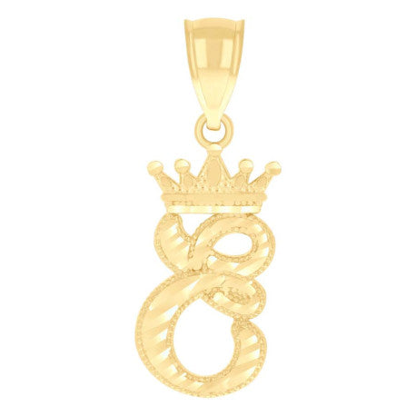 10Kt-Gold Initial"E" Pendant