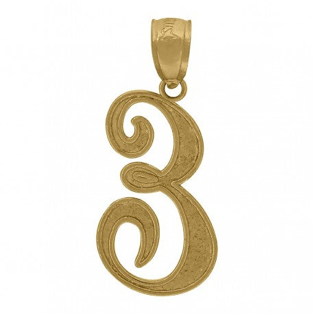 10Kt-Gold Initial"E"Pendant