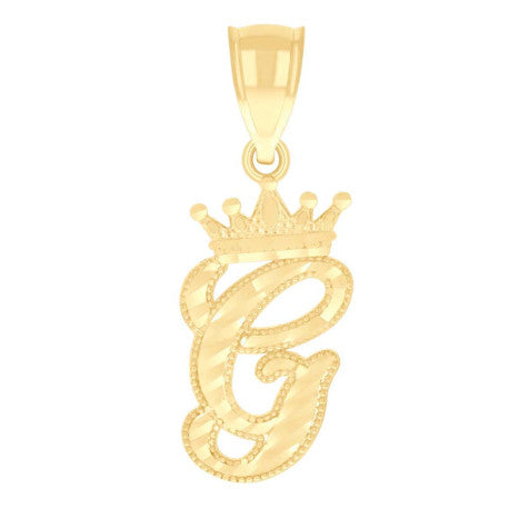 10Kt-Gold Initial"G" Pendant