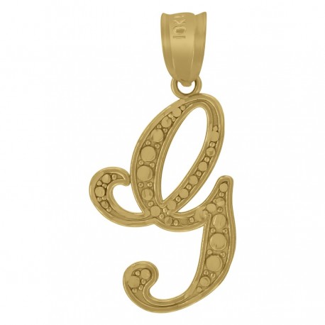 10Kt-Gold Initial"G"Pendant