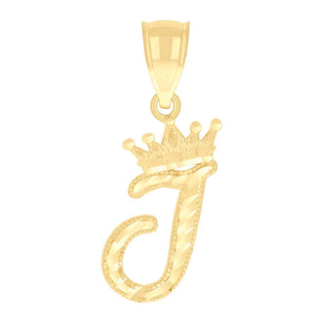 10Kt-Gold Initial"I" Pendant