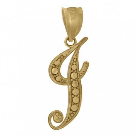 10Kt-Gold Initial"I"Pendant