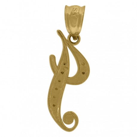 10Kt-Gold Initial"I"Pendant