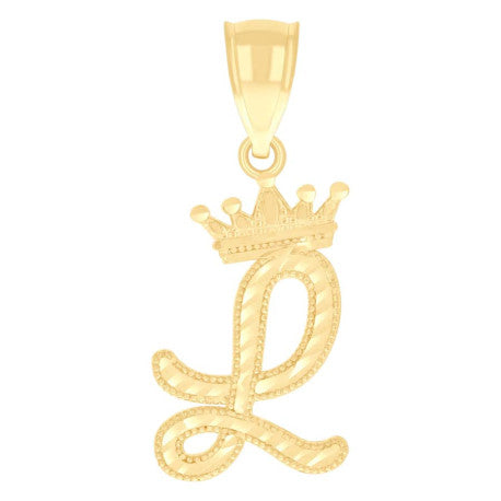 10Kt-Gold Initial"L" Pendant