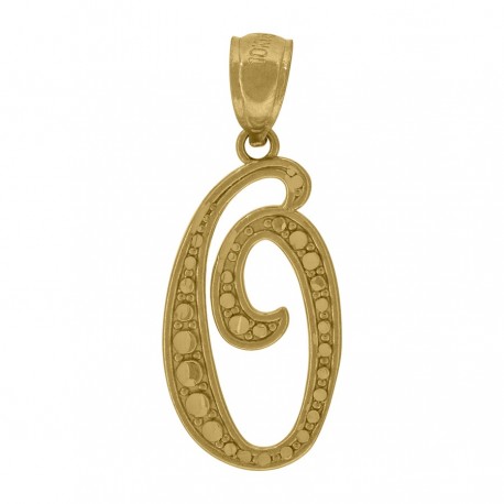 10Kt-Gold Initial"O"Pendant