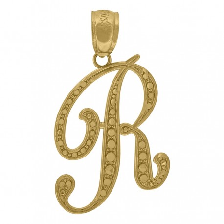 10Kt-Gold Initial"R"Pendant