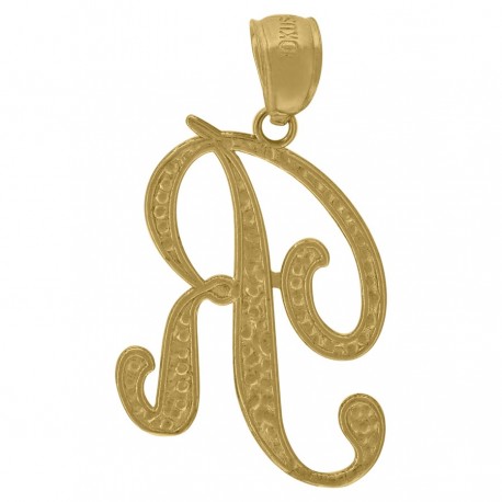 10Kt-Gold Initial"R"Pendant