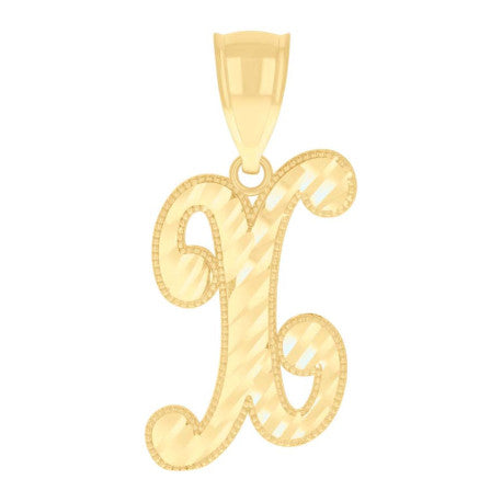 10Kt-Gold Initial"X" Pendant
