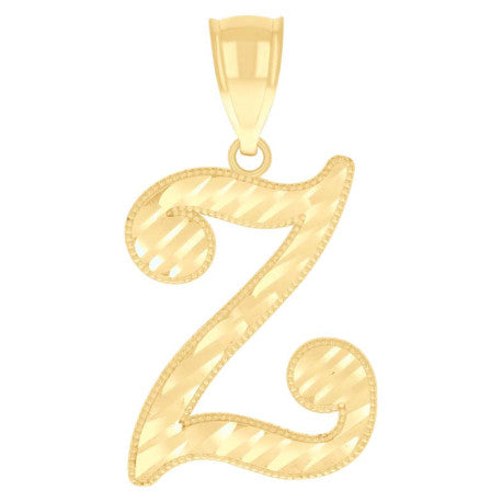 10Kt-Gold Initial"Z" Pendant