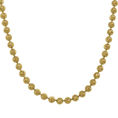10kt Gold Moon Cut 2.5mm Chain