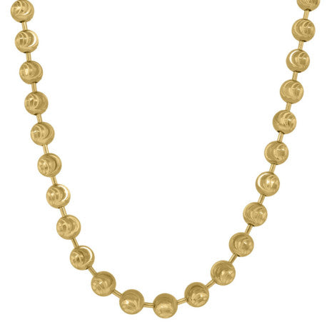 10kt Gold Moon Cut 5mm Chain