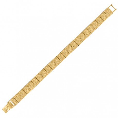 10Kt Gold Nugget Bracelet 11mm