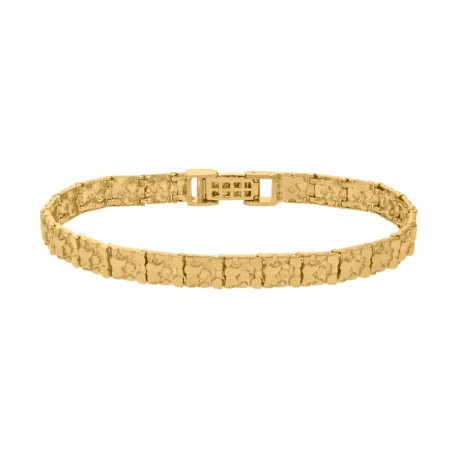10Kt Gold Nugget Bracelet 7mm