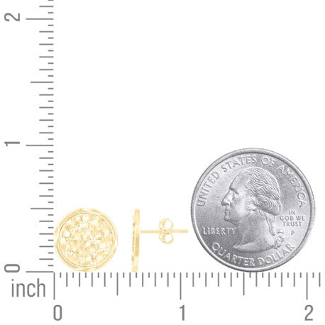 10Kt Gold Nugget Earring