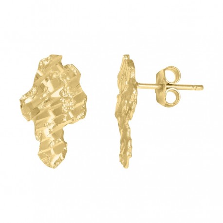 10Kt Gold Nugget Earrings