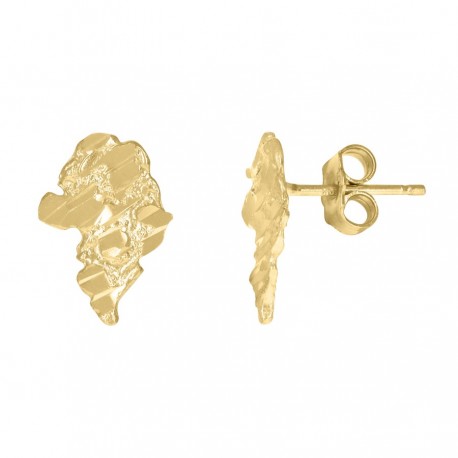 10Kt Gold Nugget Earrings