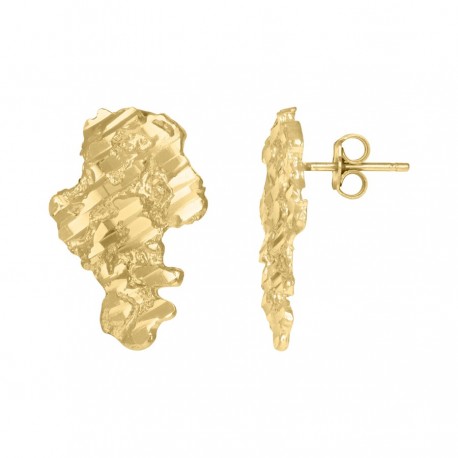 10Kt Gold Nugget Earrings
