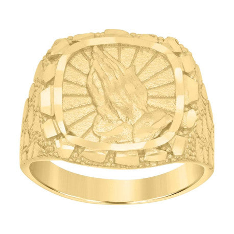 10Kt Gold Nugget Men'S  Ring