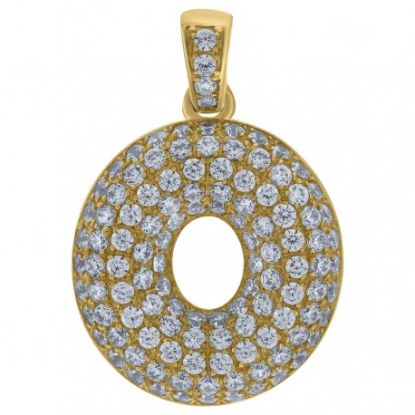 10Kt Gold Number "0" Pendant