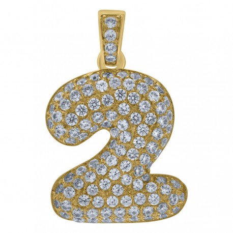10Kt Gold Number "2" Pendant