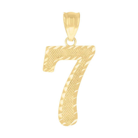 10Kt Gold Number "7" Pendant