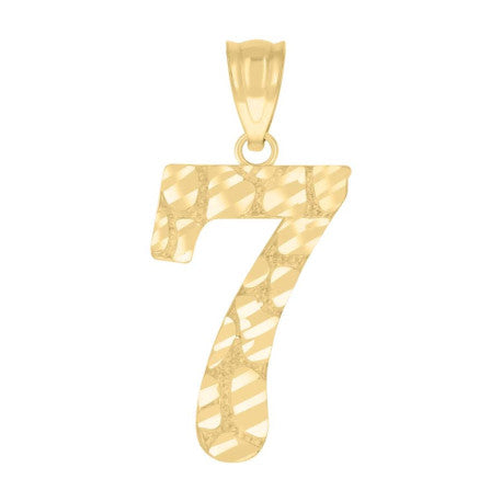 10Kt Gold Number "7" Pendant