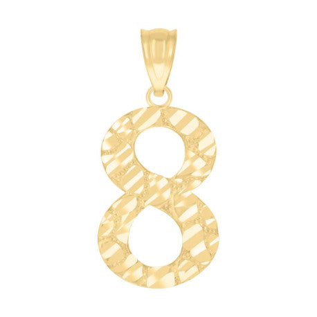 10Kt Gold Number "8" Pendant