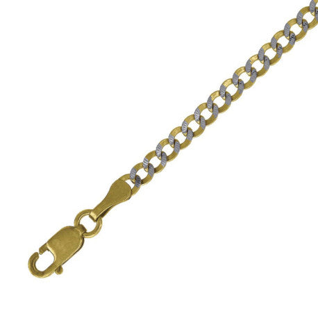 10kt-Gold Pave Cuban Chain-065