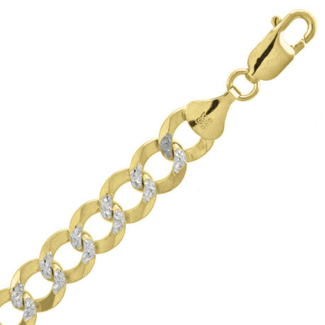 10kt-Gold Pave Cuban Chain-250