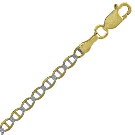10kt-Gold Pave Mariner Chain 080