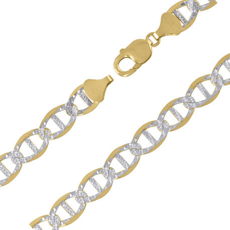 10kt-Gold Pave Mariner Chain 250