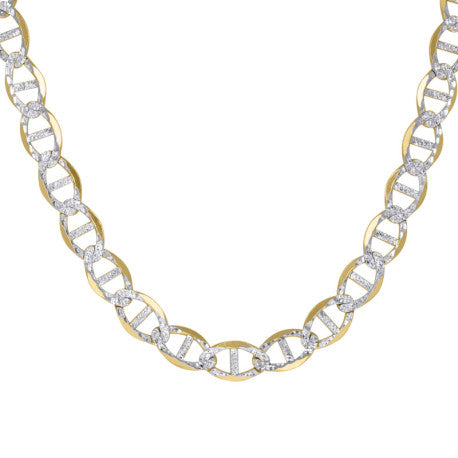 10kt-Gold Pave Mariner Chain 250