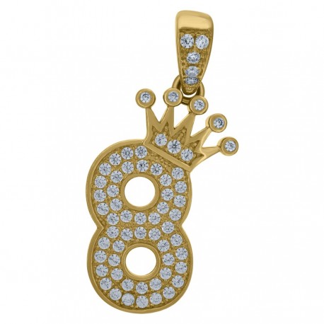 10Kt-Gold Pendant "08"