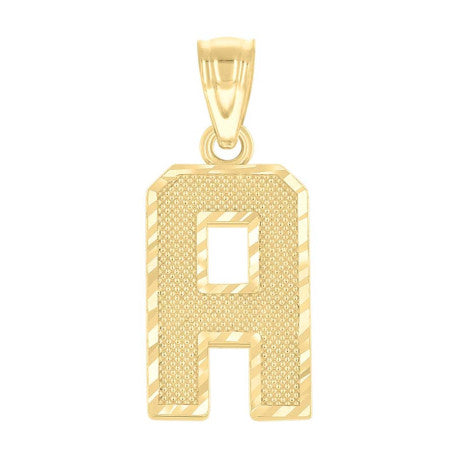 10Kt Gold Initial Letter Pendant "A"
