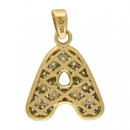 10Kt-Gold Pendant "A" Initial