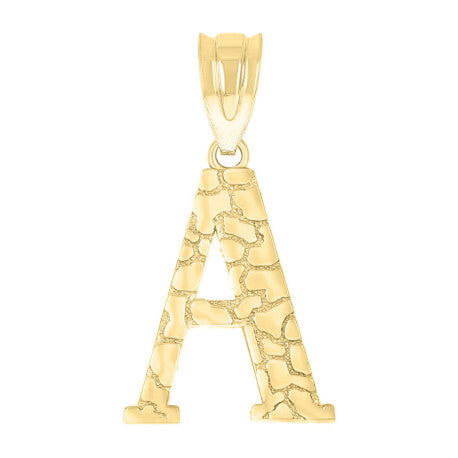 10Kt Gold Initial Letter Pendant "A"