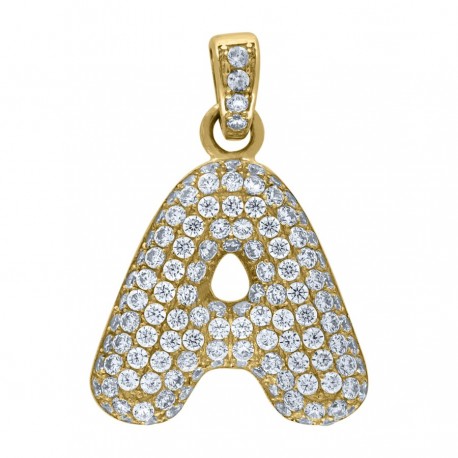 10Kt-Gold Pendant "A" Initial