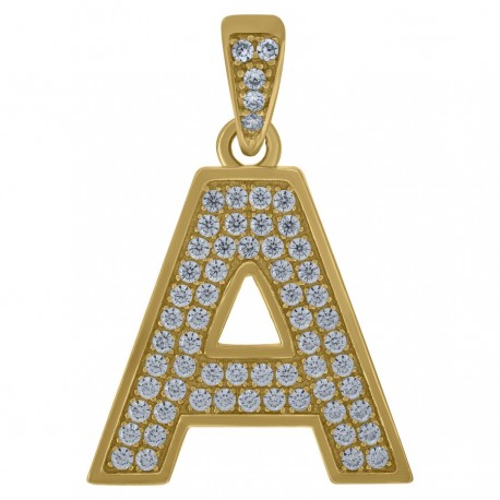 10Kt-Gold Pendant "A"