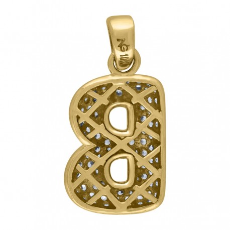 10Kt-Gold Pendant "B" Initial
